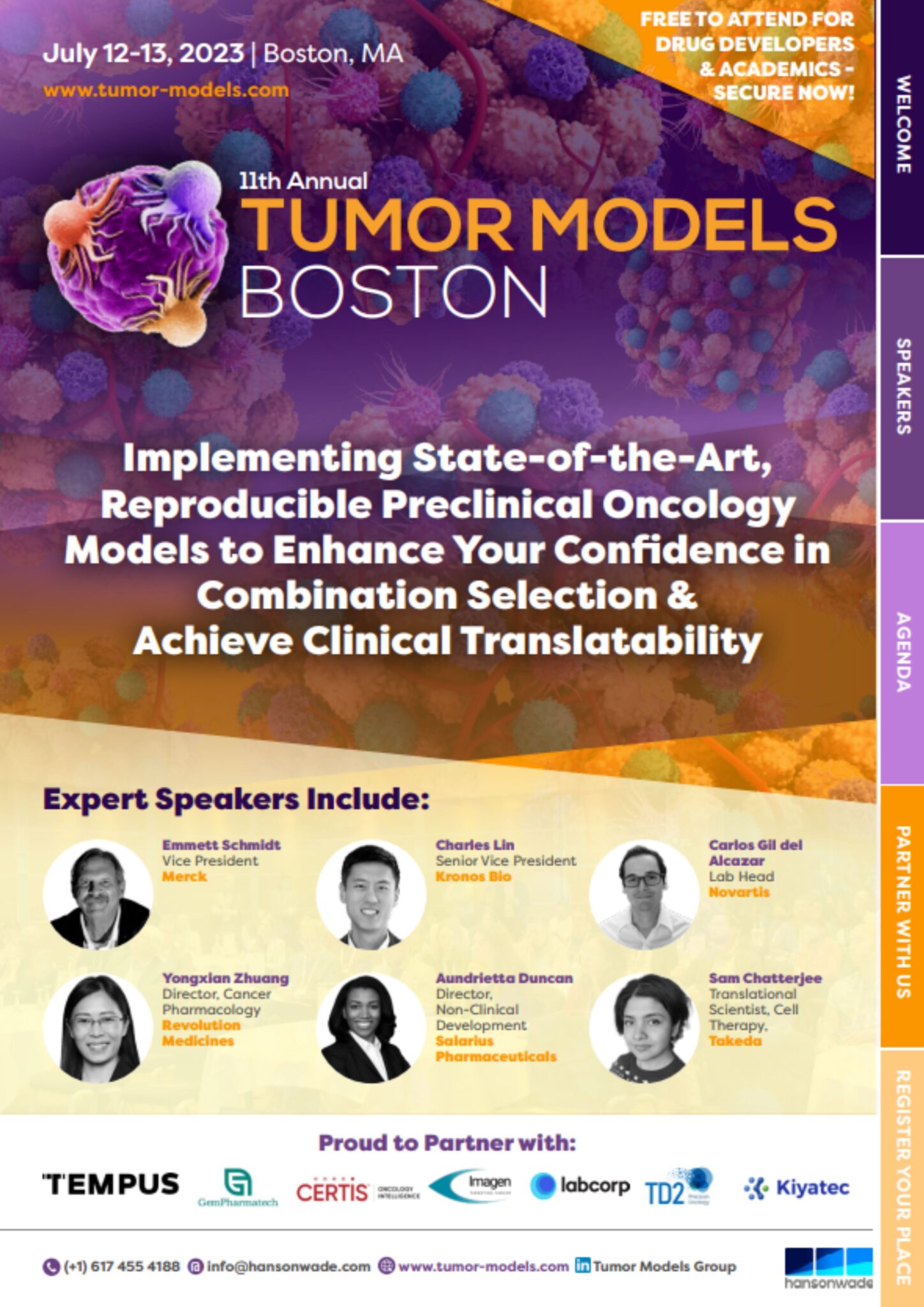 Full Event Guide 11th Tumor Models Boston Summit